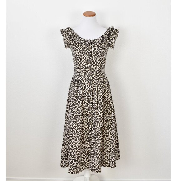 Sea New York Dresses & Skirts - Sea New York Lottie Leopard Midi Dress - 0